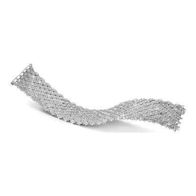 Sterling Silver CZ Mesh Bracelet – view 6