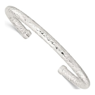 Sterling Silver Textured Cuff Bracelet