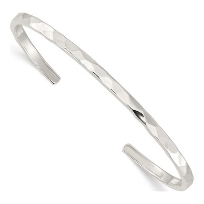 Sterling Silver Hammered Cuff Bracelet