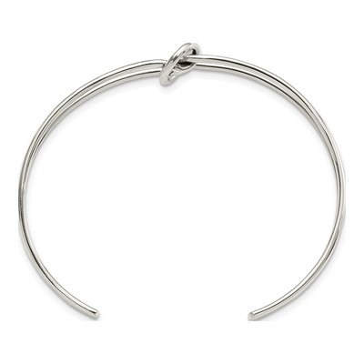Sterling Silver Knotted Cuff Bracelet – view 3