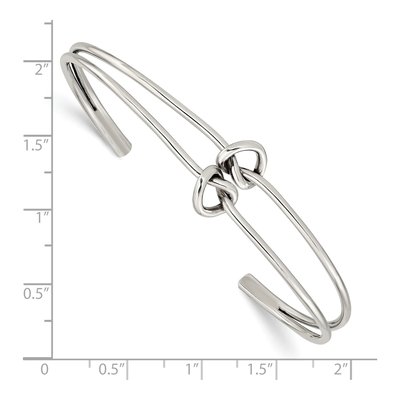 Sterling Silver Knotted Cuff Bracelet – view 4
