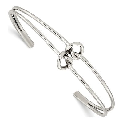 Sterling Silver Knotted Cuff Bracelet
