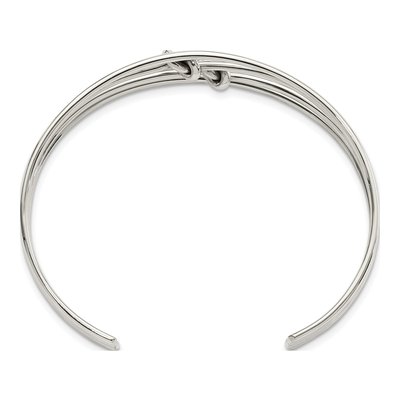 Sterling Silver Knots Cuff Bracelet – view 3