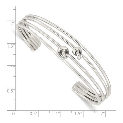 Sterling Silver Knots Cuff Bracelet – view 4