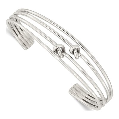 Sterling Silver Knots Cuff Bracelet
