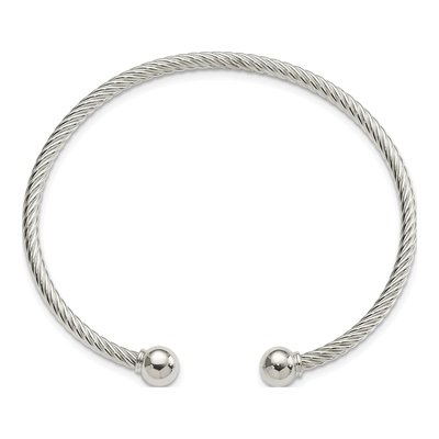 Sterling Silver Twisted Cuff Bracelet – view 3