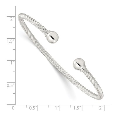Sterling Silver Twisted Cuff Bracelet – view 4