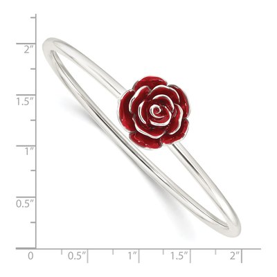 Sterling Silver Enameled Flexible Cuff Bracelet – view 3