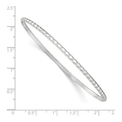 Sterling Silver Textured Slip-On Bangle Bracelet – view 3