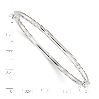Sterling Silver Hinged Bangle Bracelet – view 4