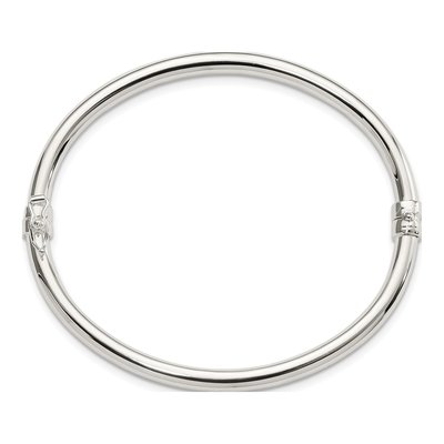 Sterling Silver Hinged Bangle Bracelet – view 3