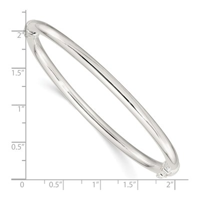 Sterling Silver Hinged Bangle Bracelet – view 4
