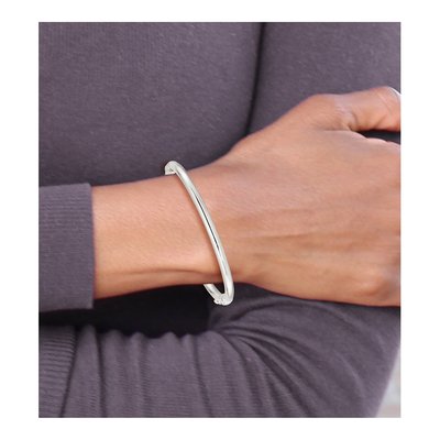 Sterling Silver Hinged Bangle Bracelet – view 5
