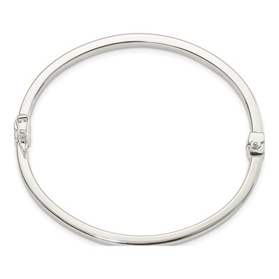 Sterling Silver Hinged Bangle Bracelet – view 3