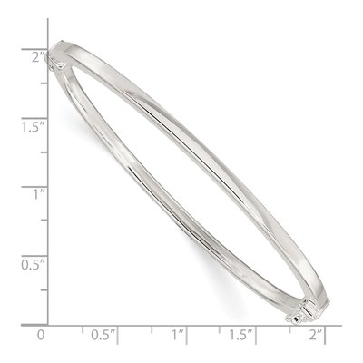 Sterling Silver Hinged Bangle Bracelet – view 4