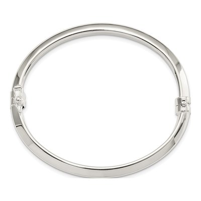 Sterling Silver Hinged Bangle Bracelet – view 3