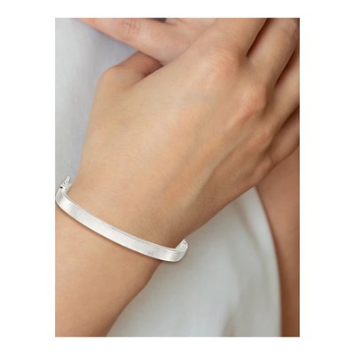 Sterling Silver Hinged Bangle Bracelet – view 5