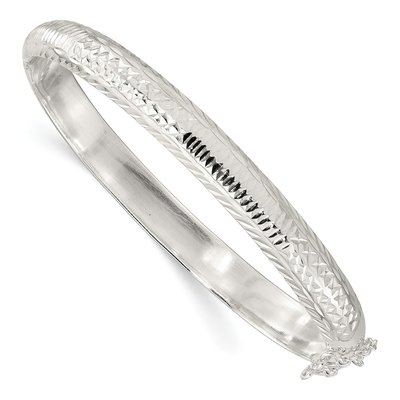 Sterling Silver Hinged Bangle Bracelet