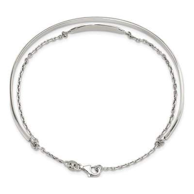 Sterling Silver Bangle Bracelet – view 4