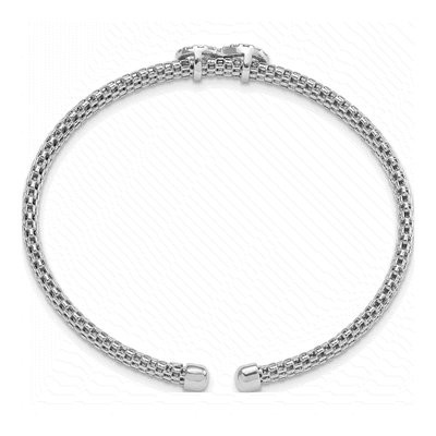 Sterling Silver CZ Infinity Cuff Bracelet – view 3