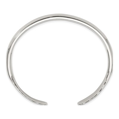 Sterling Silver Hammered Cuff Bracelet – view 3