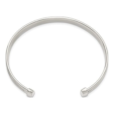 Sterling Silver Textured Cuff Bracelet – view 3