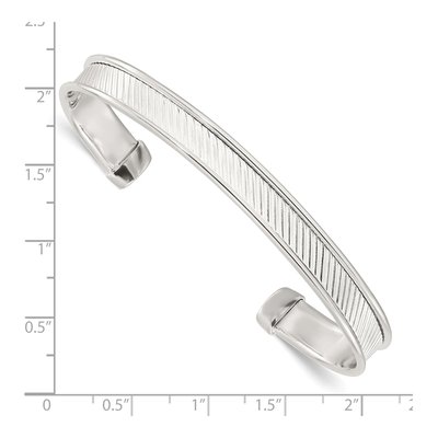 Sterling Silver Textured Cuff Bracelet – view 4