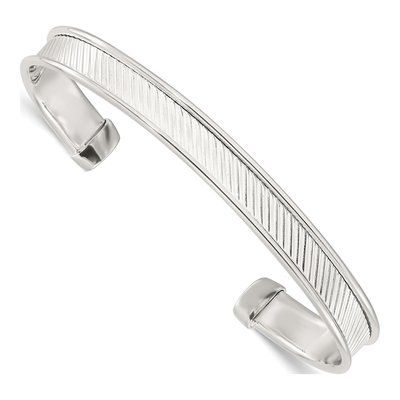 Sterling Silver Textured Cuff Bracelet