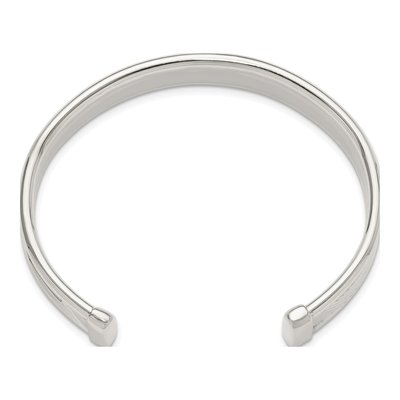 Sterling Silver Textured Cuff Bracelet – view 3