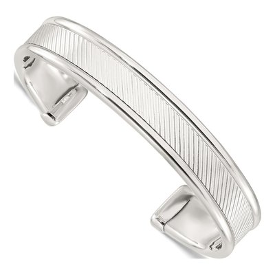 Sterling Silver Textured Cuff Bracelet