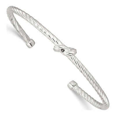 Sterling Silver Twisted Knot Cuff Bracelet
