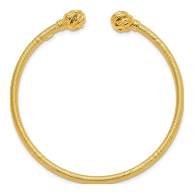 Gold-Plated Sterling Silver Love Knot Cuff Bracelet – view 3