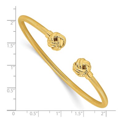Gold-Plated Sterling Silver Love Knot Cuff Bracelet – view 4