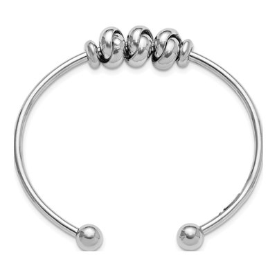 Sterling Silver Knot Cuff Bracelet – view 3