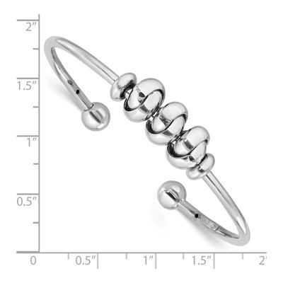 Sterling Silver Knot Cuff Bracelet – view 4