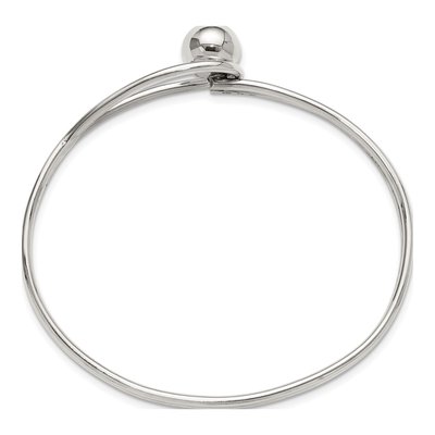 Sterling Silver Ball Bangle Bracelet – view 3