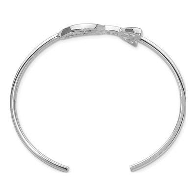Sterling Silver Trinity Knot Cuff Bracelet – view 3