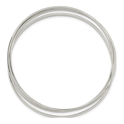 Sterling Silver Triple Intertwined Slip-On Bangle Bracelet – view 2