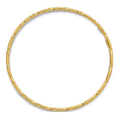 Sterling Silver Diamond-Cut Bangle Set of 2 – view 3