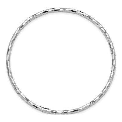Sterling Silver Diamond-Cut Slip-On Bangle Bracelet – view 3