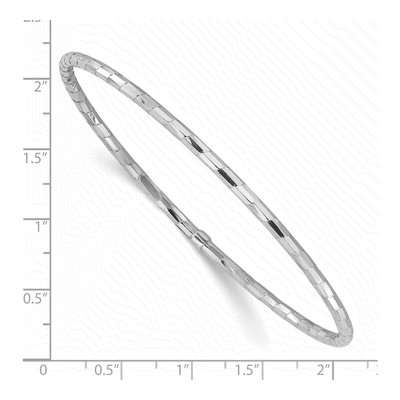 Sterling Silver Diamond-Cut Slip-On Bangle Bracelet – view 4