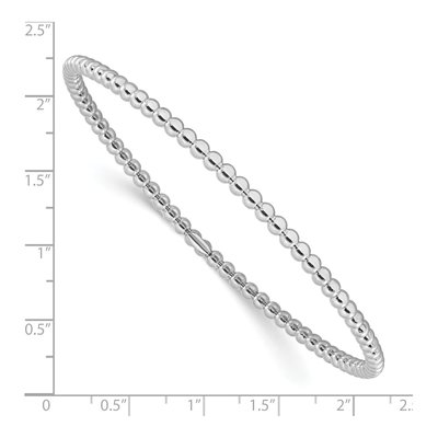 Sterling Silver Beaded Slip-On Bangle Bracelet – view 4