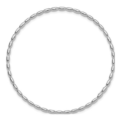 Sterling Silver Beaded Slip-On Bangle Bracelet – view 3