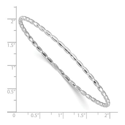 Sterling Silver Beaded Slip-On Bangle Bracelet – view 4