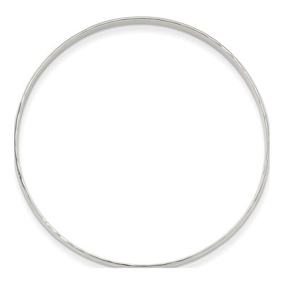 Sterling Silver Faceted Slip-On Bangle Bracelet – view 3