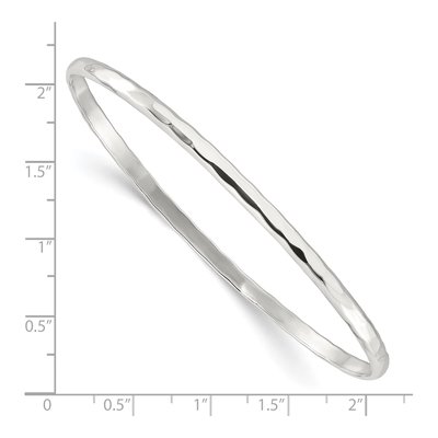 Sterling Silver Faceted Slip-On Bangle Bracelet – view 4