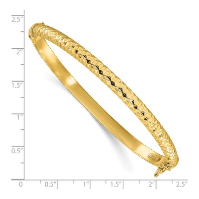 Gold-Plated Sterling Silver Hinged Bangle Bracelet – view 4