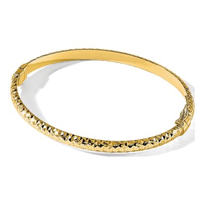 Gold-Plated Sterling Silver Hinged Bangle Bracelet – view 6