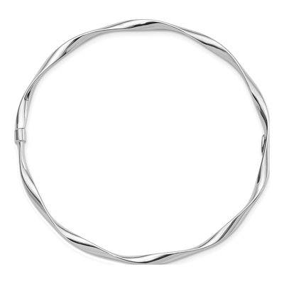Sterling Silver Twisted Slip-On Bangle Bracelet – view 3