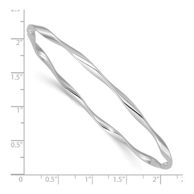 Sterling Silver Twisted Slip-On Bangle Bracelet – view 4